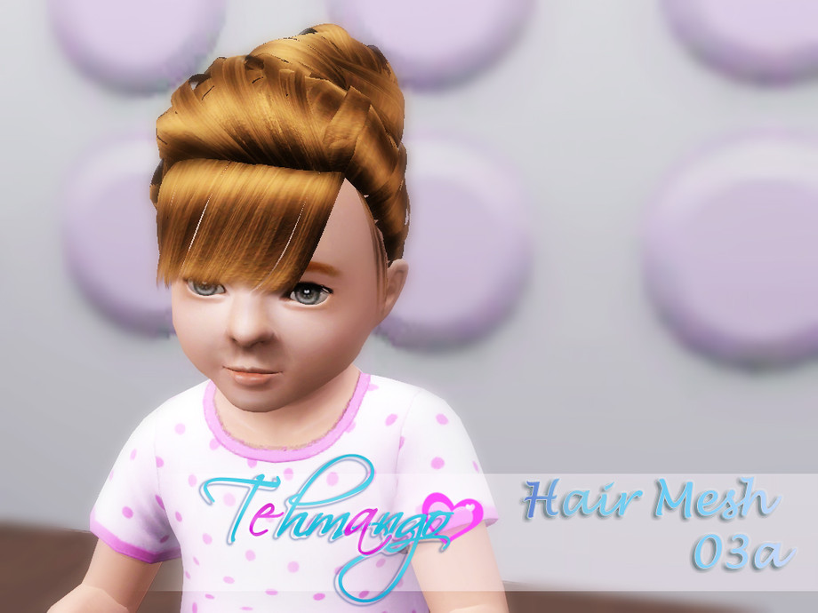 The Sims Resource - Tehmango - Hair Mesh 3a ( Toodler)