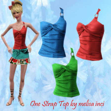 Sims 3 — One Strap Top by melisa_inci — One Strap Top by melisa inci Everyday-Formal One Recolorable Part Young