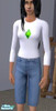 Sims 2 — Long Sleeve Diamond Shirt (Female) by FrankenCookieh2 — A long sleeve shirt with a Sims diamond on it. Female