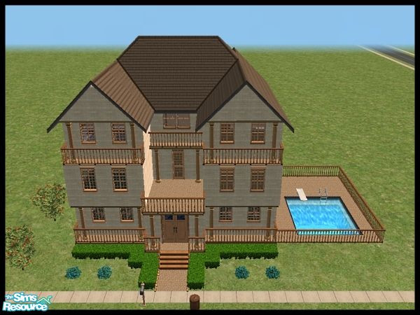 Sims 2 — Ranch House by ricarpin762 — three-story country house combined with a touch of classical architecture, it can