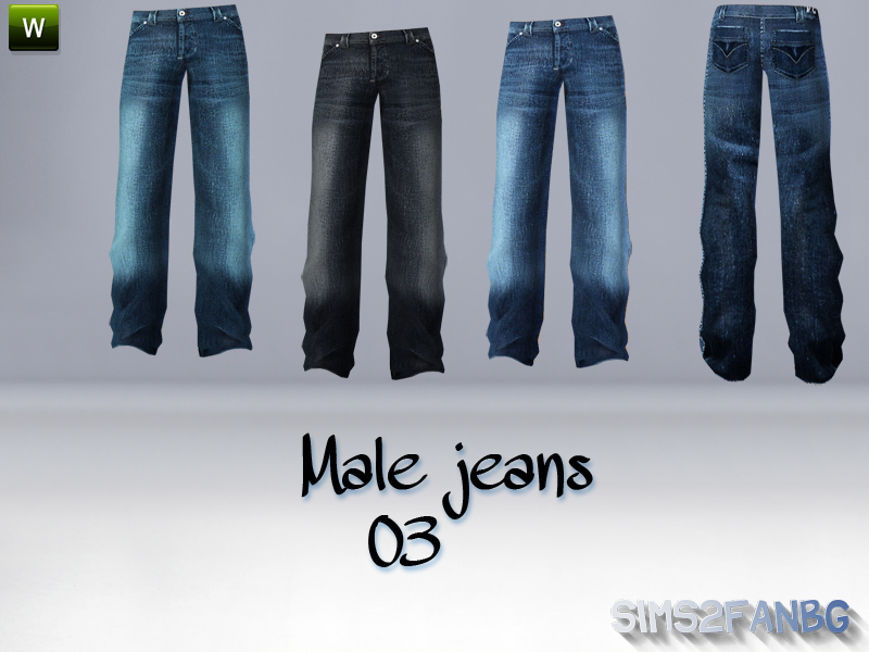 The Sims Resource - Male Jeans 03