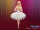 Sims 3 — Tehmango - Swan Dress by tehmango2 — This tutu is recolorable and includes all morphs ( yay , I just fixed this