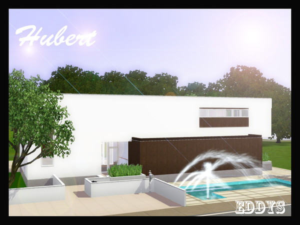 Sims 3 — Hubert by eddys — Modern, spacious family home with a beautiful garden. Ground floor: living room, dining room,