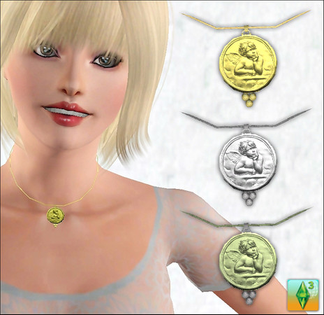 Sims 3 — 'Angel Around Us' Necklace [Teen - Adult] by Tomislaw — New Mesh - 3 reolorable areas - all LODs are reduced in