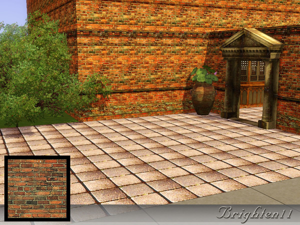Sims 3 — BR11 Industrial Brick by Brighten11 — Industrial Brick by Brighten11. Two editable channels.