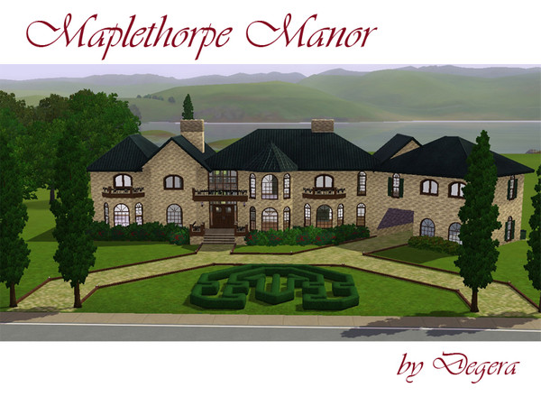 Sims 3 — Maplethorpe Manor by Degera — Although now it is mostly used as a summer home, the Manor has been in the