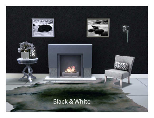 Sims 3 — Painting Black & White ocean peace by monkri2001 — Painting Black and white peace of the ocean