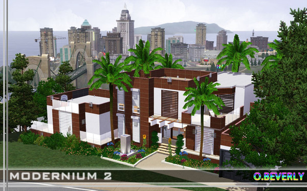 Sims 3 — Modernium 2  by coolestpcdfan — 2 bedrooms, kitchen, dining room, 3 bathrooms, garage, living room, swimming