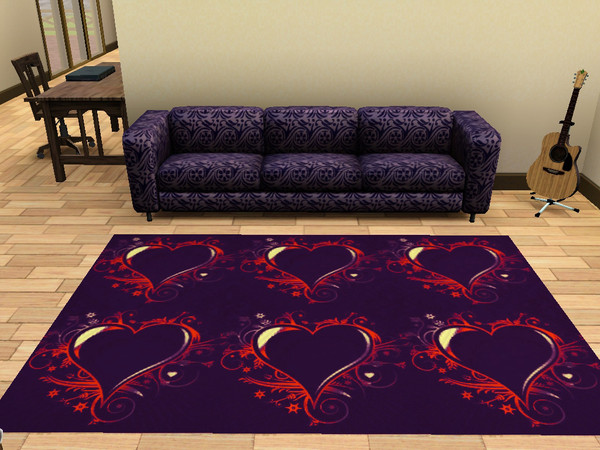 Sims 3 — Floral Heart by allison731 — By allison731 www.thesimsresource.com Themed pattern with fluorescent heart. Enjoy.