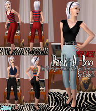 Sims 2 — Peek-A-Boo - Pin-Up Style Outfits for Adult Females by gelydh — New pin-up girl mesh for adult females with