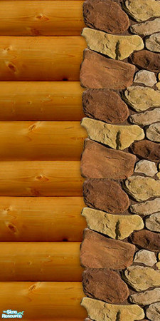 Sims 2 — Loigs&stones-red-right by Semitone — Loigs with stones - red color, right conor of wall. Set # 663531.