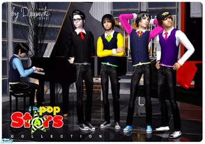 Sims 2 — PopStars [ C o l l e c t i o n ] by doumeki — Who don\'t love to the PopStars? Hahaha Now you teenager can look