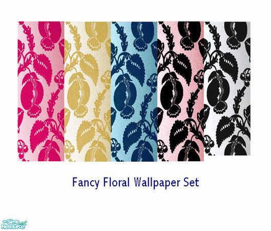 Sims 2 — Fancy Floral Wallpaper Set by thekewlestnerd — A new luxurious set of wallpapers ;)