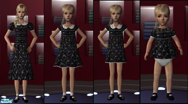 Sims 2 — Vintage Sister Set 2 by giasims — Set of sister dresses. * Requires multiple meshes*