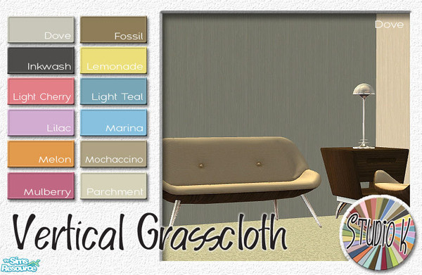 Sims 2 — Studio K Vertical Grasscloth_Set 02 by StudioKhagerks — 