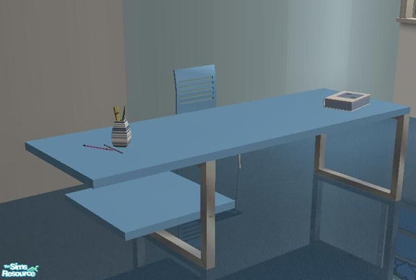 Sims 2 — TEEN    PASTEL-BLUE   [ r o o m ] - Pastel-blue Desk by archys creations — A MODER STYLISH TEEN OBJECT. IF YOU