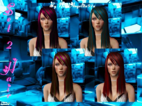 Sims 2 — Set 2 Hair by NenaAngelita91a — For this recolor set hair you need the mesh of the hair 35 by Raonsims.com Enjoy
