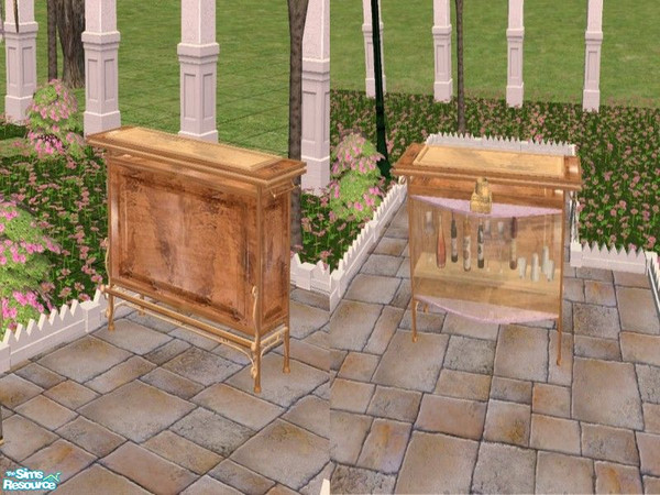 Sims 2 — Romantic Place -  golden wood bar by kibanahnah — Because Feb14 is close and even our simmies need some love ^^