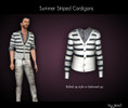 Sims 3 — Summer Striped Cardigan by jla43 — Cardigans can sooo be worn on summer! Classy and fresh in white.