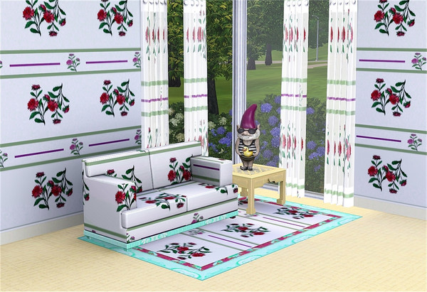 Sims 3 — marcorse_dahlia dance pattern by marcorse — A very simple pattern with clean lines, featuring red dahlias and