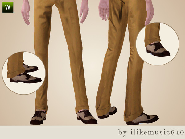 Sims 3 — Men's Spectators by ILikeMusic640 — Preppy men's shoes for casual or formal.