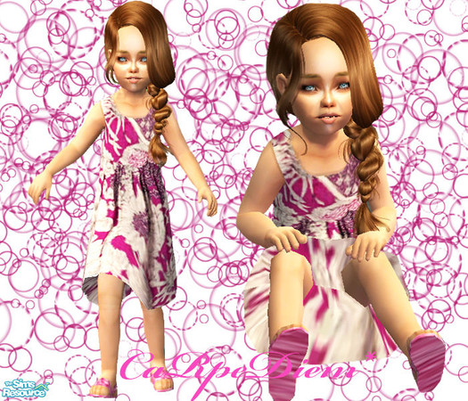 Sims 2 — Toddler Dress-2 by carpediemSn — Flower toddler dress.