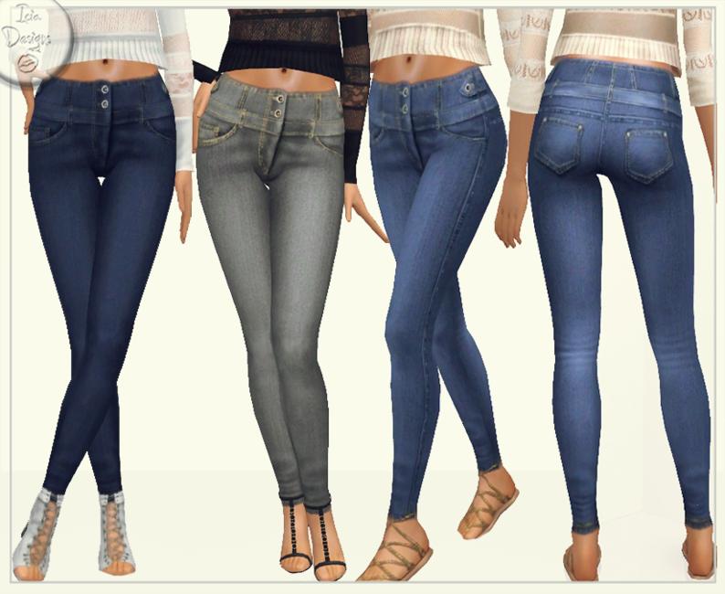 The Sims Resource - ~High waisted skiny jeans~