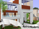 Sims 3 — Retro Modern House by Shafuraa — A modern house with a Retro touch to it. Perfect for the middle aged couple and
