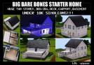 Sims 3 — Big Bare Bones Starter Home by Adipocere — Ok seriously? Two-stories, 3bdr/2ba, basement, carport, and deck? All