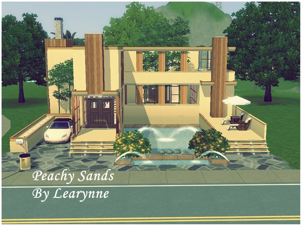 Sims 3 — Peachy sands by Learynne2 — Peachy sands - my newest house. I'm extremely proud of myself, cause it's the most