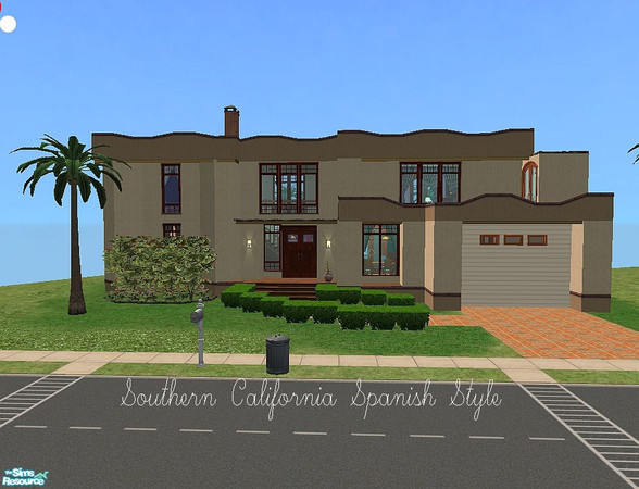 Sims 2 — Southern California Spanish Style by millyana — Here is an ocean view So Cal home with 3 bedrooms, 2.5 baths,