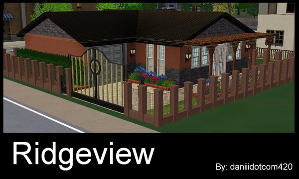 Sims 3 — Ridgeview by daniiidotcom420 — 2 bedroom, 1 bath, single car garage, gated 
