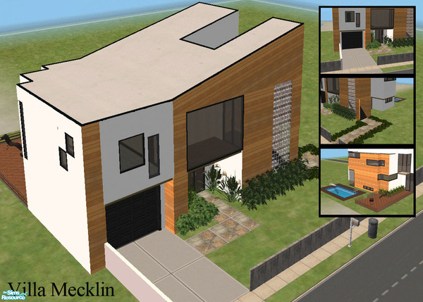Sims 2 — Villa Mecklin by tonythebeat2 — Contemporary styled house, with space for 4 bedrooms. 2 large bathrooms with 2
