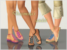 Sims 3 — Flower sandals new (adult) by Draconetta — Summer sandals with flowers for adult and young adult. 3 recolorable