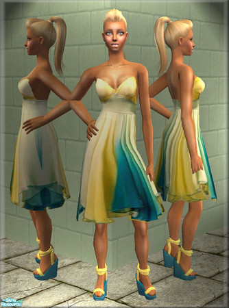Sims 2 — Parrot dress by killercsaj — by killercsaj