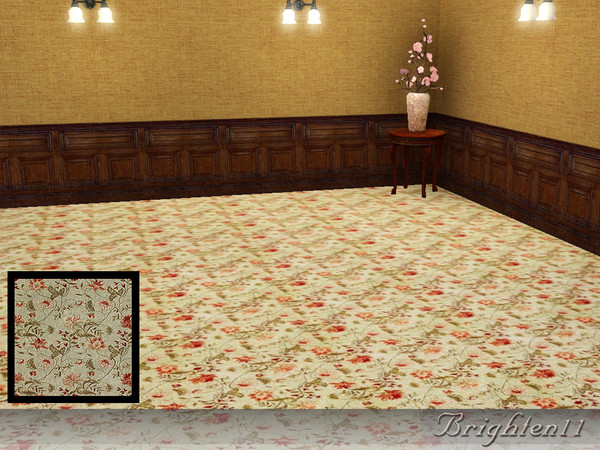Sims 3 — BR11 Floral Carpet1 by Brighten11 — Floral Carpet 1 - Brighten11