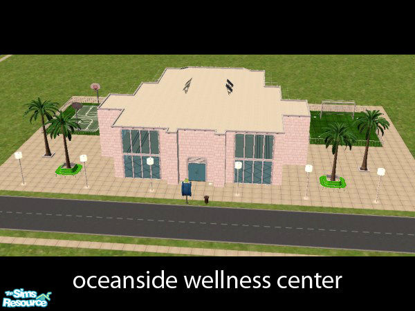 Sims 2 — Oceanside Wellness Center - No CC by nairadesign2 — Oceanside Wellness Center - includes gym, spa, basketball