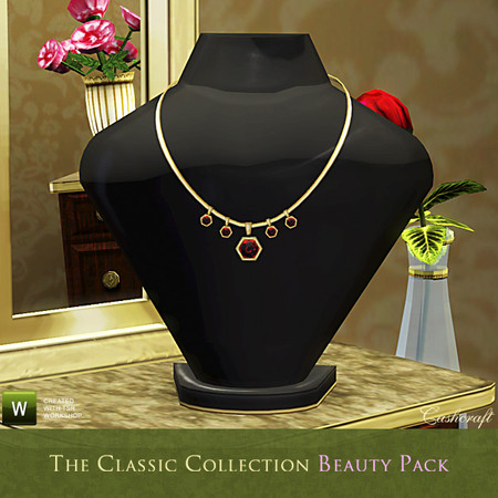 Sims 3 — Classic Collection Ruby Necklace by Cashcraft — Experience timeless beauty with this lovely ruby necklace.