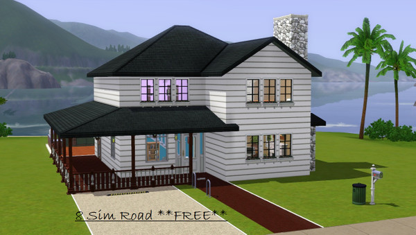 Sims 3 — 8 Sim Road by thewinner — 8 Sim Road. **FREE** this 4 bedroom starter house is really awesome. It is great.