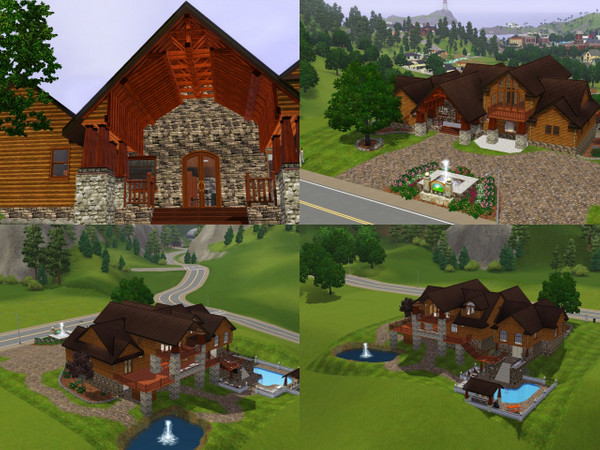 Sims 3 — Mountain Oasis by littlenapes09 — This place has EVERYTHING you could ever want in a home. -3 bedrooms (4 if you