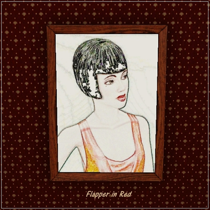 The Sims Resource - Flapper in Red Sketch