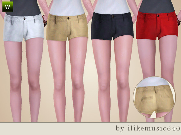 Sims 3 — Basics Plain Shorts AF by ILikeMusic640 — completely recolorable