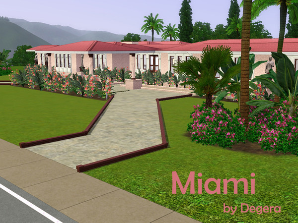 Sims 3 — Miami by Degera — Fabulous single family home featuring five bedrooms, five bathrooms and two half bathrooms, an