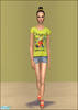Sims 2 — Green T-shirt with shorts. by Adexinium2 — Outfit for adult female sims. Mesh is from glaromouslounge.net/not