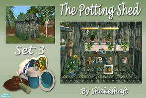 Sims 2 — The Potting Shed - Set 3 by Shakeshaft — Another set to create a Garden Potting Shed for your Sims, set includes