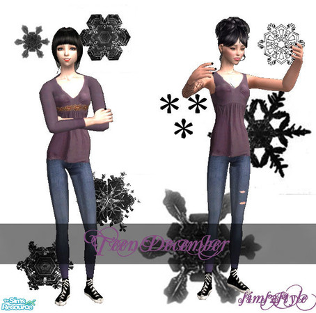 Sims 2 — TeenDecember by simseviyo — My newest set dont needs any meshes