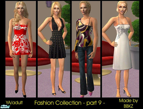 Sims 2 — Fashion Collection - part 9 - by BBKZ — Each item needs different FREE mesh. See Notes or check Individual