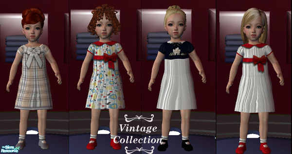Sims 2 — Toddler Dresses by giasims — Here are some vintage dresses for toddler Sims