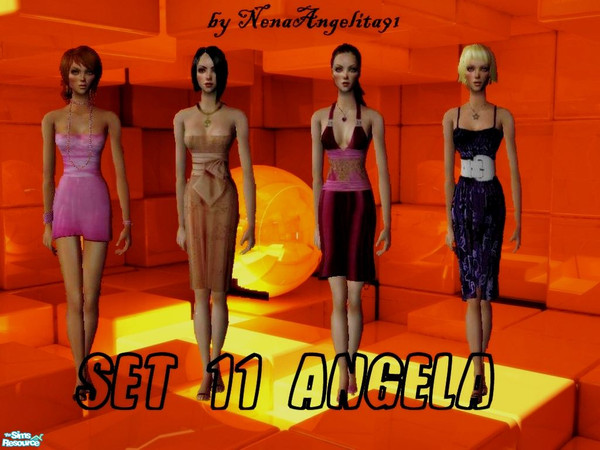 Sims 2 — Set 11 Angela by NenaAngelita91a — This new ste have 4 outfits for your dolls... You need the mesh by Lianasims2