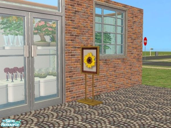 Sims 2 — Floor Signs Set 1 - Sunflower by schweighsr — Tired of the same old shop signs? Well, there are plenty of new